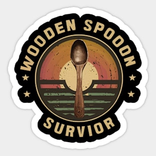 Wooden Spoon Survivor Sticker